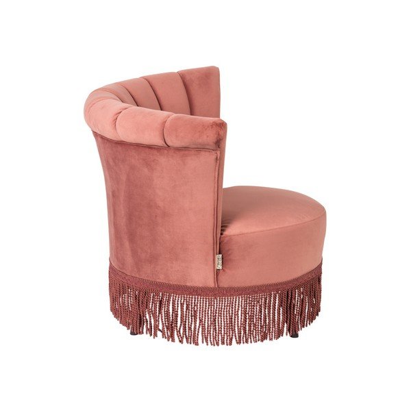 Růžové křeslo Dutchbone Flarir-image-3
