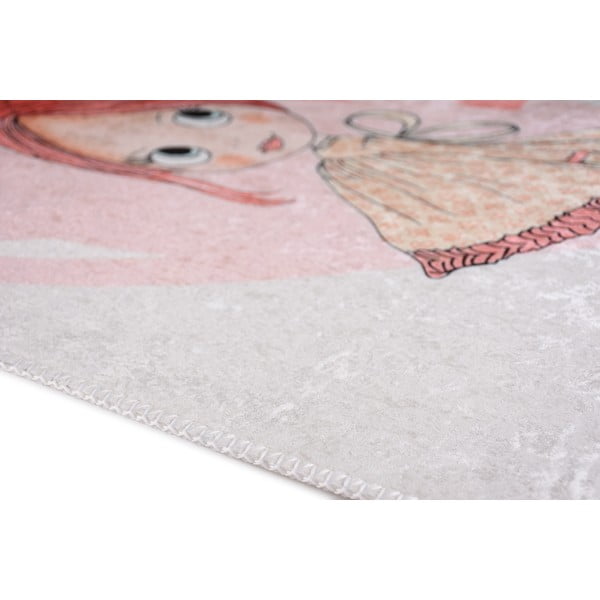 Světle růžový dětský koberec 100x160 cm Lovely Girl – Vitaus-image-3