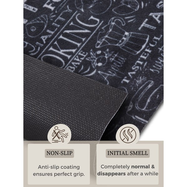 Černý koberec běhoun 50x150 cm Wild Kitchen Board – Hanse Home-image-4