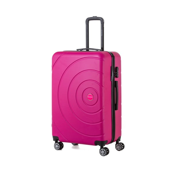 Růžový cestovní kufr Berenice Circle, 107 l