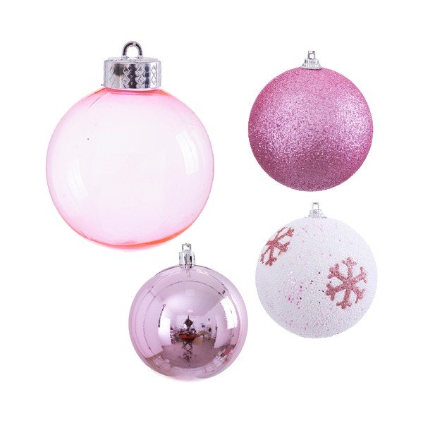 Sada 16 vánočních ozdob v růžové barvě Unimasa Foam, ø 6 cm-image-1