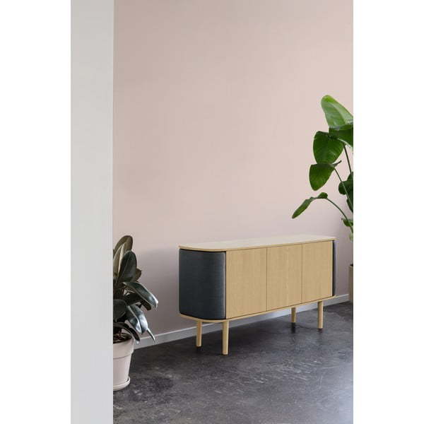 Nízká komoda v dekoru dubu v antracitovo-přírodní barvě 150x75 cm Treasures – UMAGE-image-1