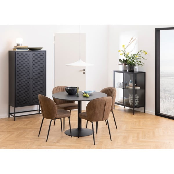 Černá kovová šatní skříň 80x160 cm Newcastle – Actona-image-1