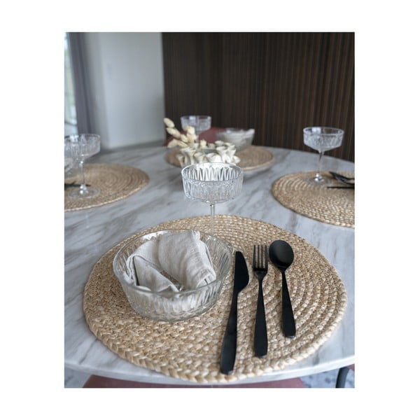 Prostírání z juty v sadě 4 ks ø 38 cm Bombay – House Nordic-image-3