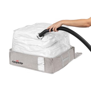 Šedý kompresní úložný box Compactor Oxford, 145 l