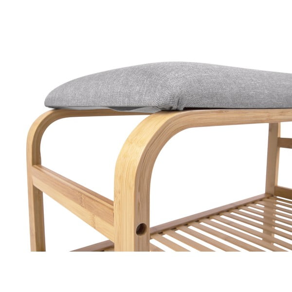 Bambusový botník s lavicí v přírodní barvě Dure – Leitmotiv-image-3