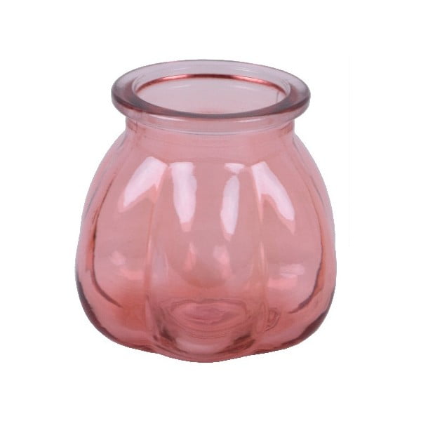 Růžová váza z recyklovaného skla Ego Dekor Tangerine, výška 11 cm