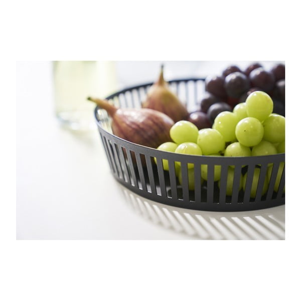 Černá mísa na ovoce YAMAZAKI Tower, ⌀ 25 cm-image-1