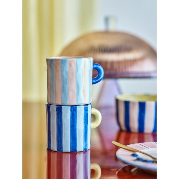 Modré/růžové keramické hrnky v sadě 2 ks 250 ml Phoenix – Bloomingville-image-1