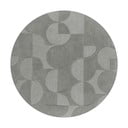 Šedý vlněný kulatý koberec ø 160 cm Gigi - Flair Rugs