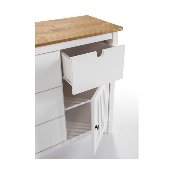 Bílá dřevěná komoda Marckeric Bruna-image-1