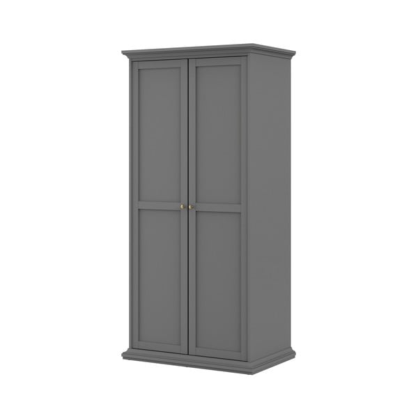 Šedá šatní skříň 96x201 cm Paris – Tvilum-image-3