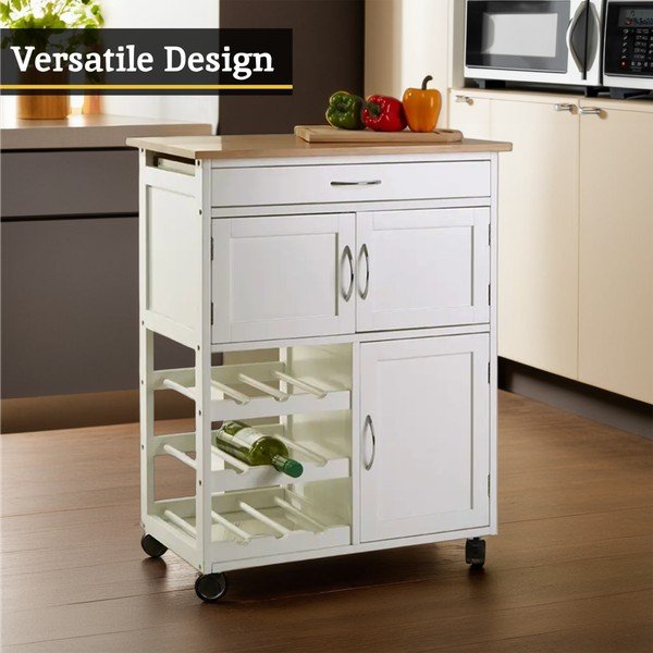 Bambusový servírovací stolek na kolečkách 37x67 cm Harlow – Premier Housewares-image-4