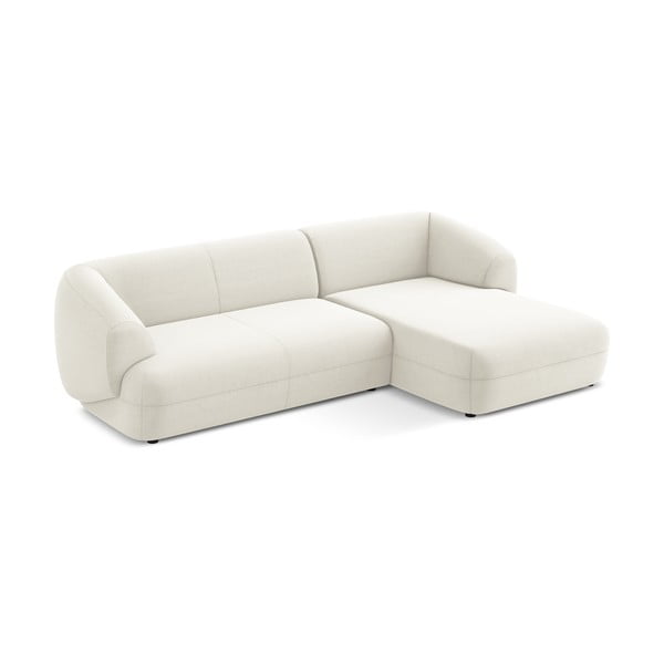 Bílá sametová rohová pohovka (pravý roh) Moana – Makamii-image-3