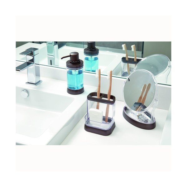 Černý dávkovač na mýdlo s pumpičkou v tmavě bronzové barvě iDesign Haley-image-3