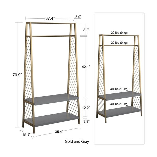 Set do předsíně v šedo-zlaté barvě CosmoLiving by Cosmopolitan Brielle-image-4