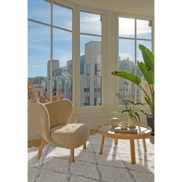 Krémový pratelný ručně tkaný vlněný koberec 140x200 cm Berber Soul – Lorena Canals-image-3