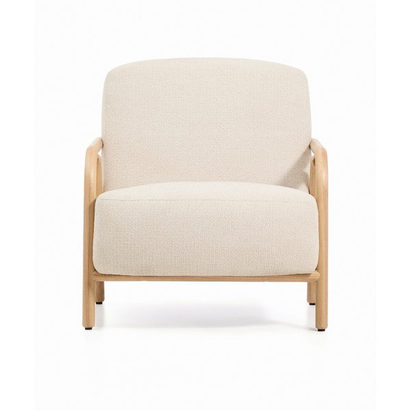 Béžové žinylkové křeslo Sylo – Kave Home-image-2