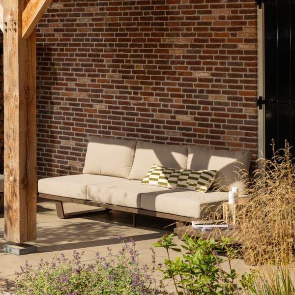 Hnědá čalouněná zahradní pohovka Bear – WOOOD-image-1