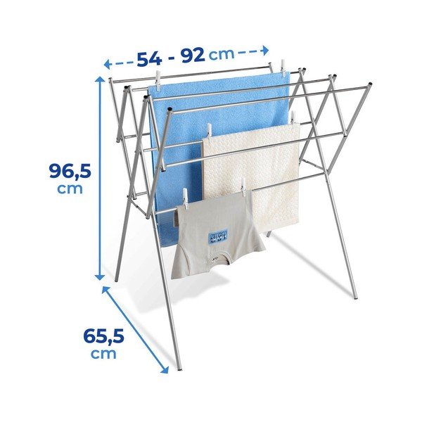 Sušák na prádlo v leskle stříbrné barvě 8 m – Wenko-image-3