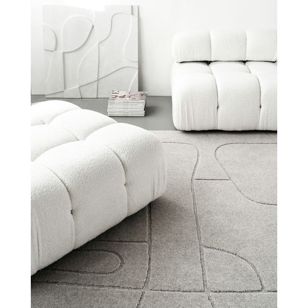 Světle šedý vlněný koberec 160x230 cm Morphic – Agnella-image-4