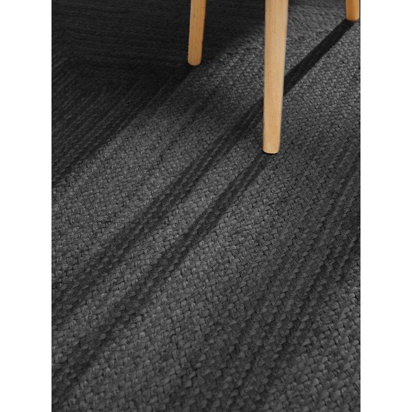 Černý oboustranný/ručně tkaný jutový běhoun 80x200 cm Juno – Hanse Home-image-4