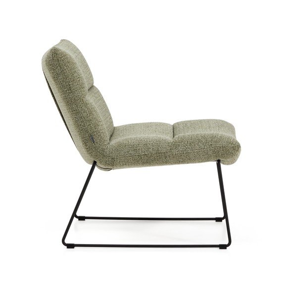 Zelené žinylkové křeslo Asen – Kave Home-image-3