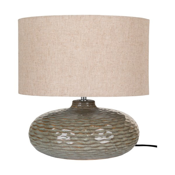 Khaki keramická stolní lampa s textilním stínidlem (výška 44 cm) Oldham – House Nordic