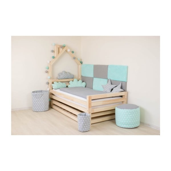 Sada 4 prodloužených nohou z přírodního smrkového dřeva k posteli Benlemi, výška 20 cm-image-2