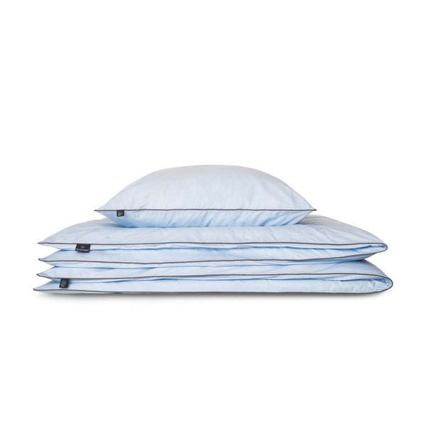 Modrý povlak na peřinu na jednolůžko z egyptské bavlny 155x200 cm Azzurro – WeLoveBeds
