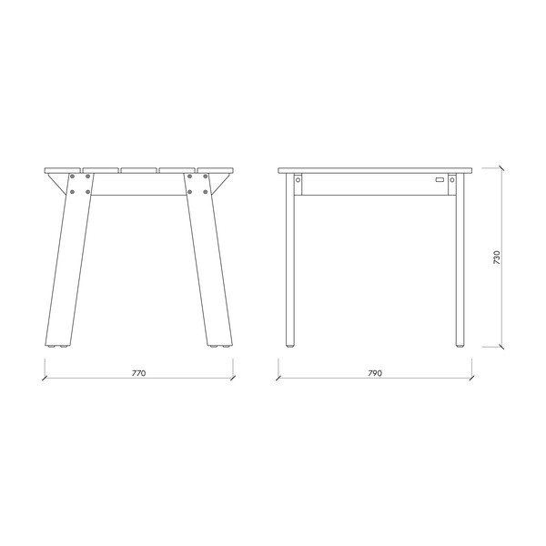 Zahradní jídelní stůl z borovicového dřeva 77x79 cm Navo – noo.ma-image-4