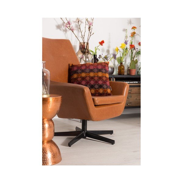 Červeno-oranžový polštář Dutchbone Ottava, 45 x 45 cm-image-3