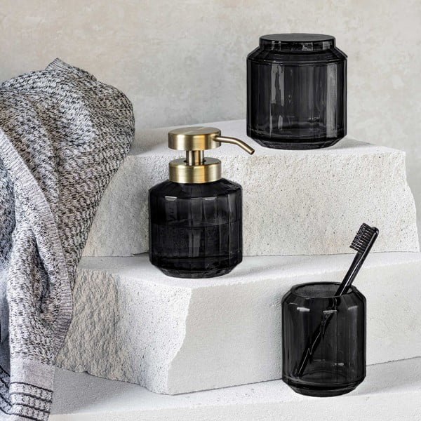 Černý skleněný kelímek na zubní kartáčky Vision – Mette Ditmer Denmark-image-1