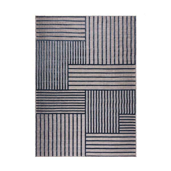 Tmavě modrý vnitřní a venkovní koberec 120x170 cm Vigo Blocks – Flair Rugs