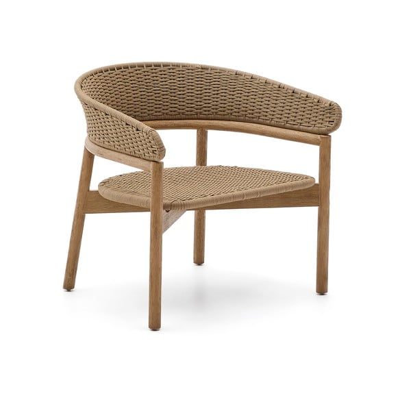 Dřevěné zahradní křeslo v přírodní barvě Arinella – Kave Home