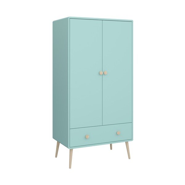 Tyrkysová dětská šatní skříň 80x160 cm Gaia - Tvilum-image-2