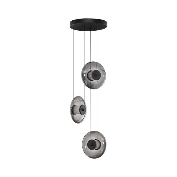 Matně černé skleněné LED stmívatelné závěsné svítidlo ø 35 cm Ballet – Nova Luce