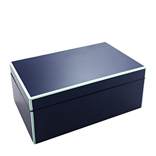 Modrá úložná krabice a'miou home Secreta, výška 8 cm