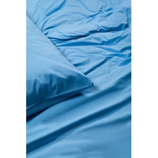 Blankytně modré bavlněné povlečení na dvoulůžko Bonami Selection, 200 x 220 cm