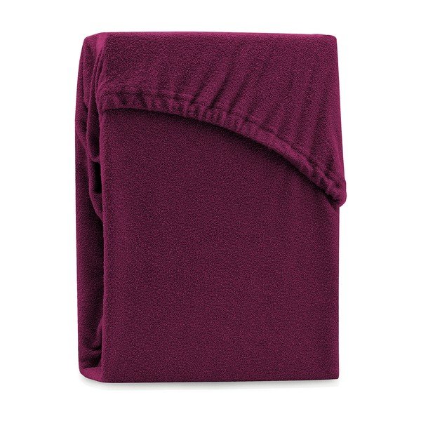Tmavě fialové elastické prostěradlo s vysokým podílem bavlny AmeliaHome Ruby, 120/140 x 200 cm-image-2
