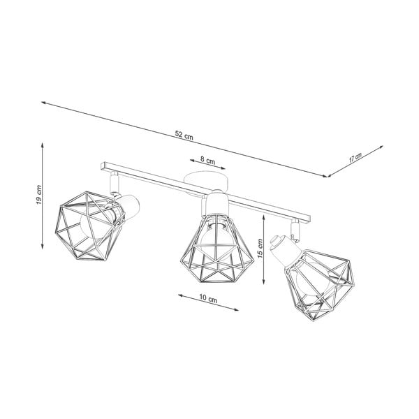 Černé stropní svítidlo ø 10 cm Varpu – Sollux-image-4