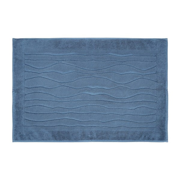 Modrý ručník z bavlny Wave, 50 x 80 cm