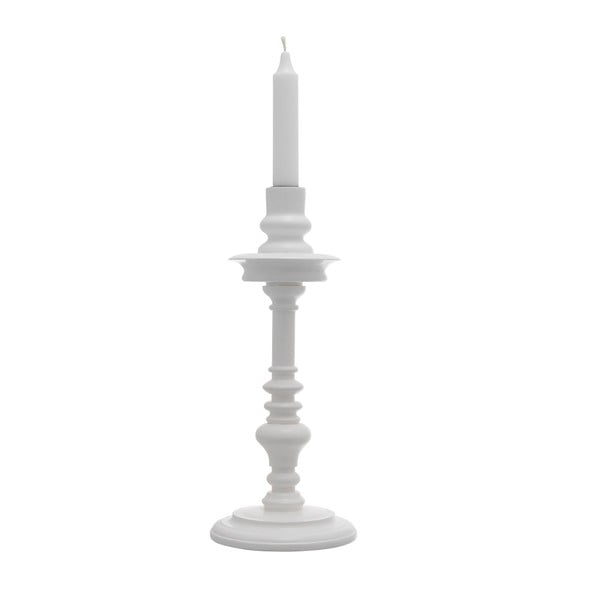 Set dvou stojanů na svíčku, bílé, 30 cm