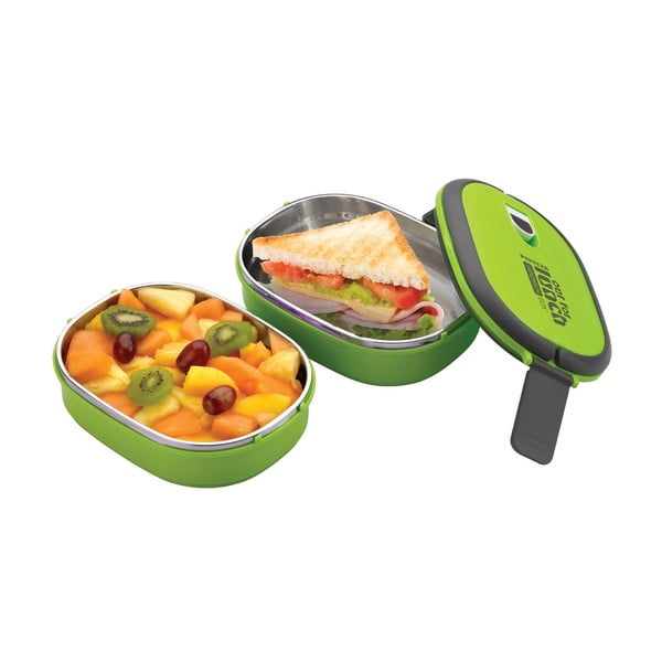 Zelená dvojitá miska na oběd Pioneer Lunchbox 