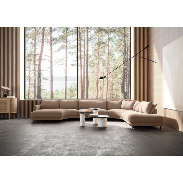 Rohová pohovka v cihlové barvě do "U" Samba – Furninova -image-1