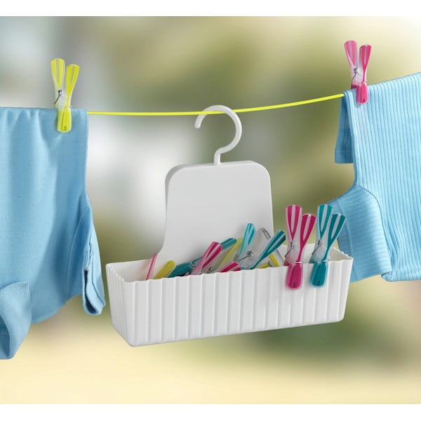 Bílá závěsná koupelnová polička Minas – Allstar-image-3