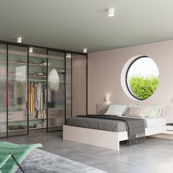 Bílé stropní svítidlo s kovovým stínidlem Vulco – Sollux-image-1