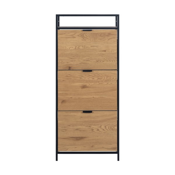 Výklopný botník v dekoru dubu v přírodní barvě Seaford – Actona-image-2