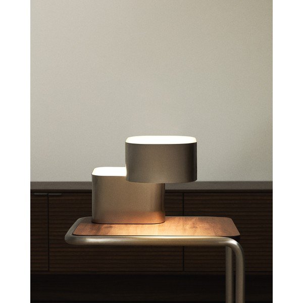 Šedá kovová stolní lampa (výška 23 cm) Tandan – Kave Home-image-2