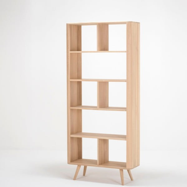 Knihovna z dubového dřeva 90x200 cm Ena - Gazzda-image-3